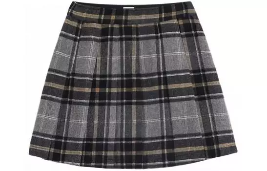 GAP Женская повседневная юбка, цвет Black Checked