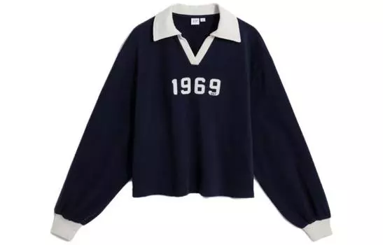 GAP Женская толстовка, цвет Black/White Stripes