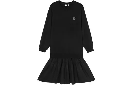 GAP Женское платье с длинными рукавами, цвет Black