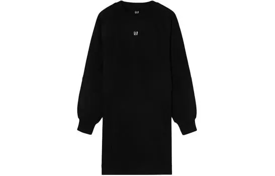 GAP Женское платье с длинными рукавами, цвет Carbon