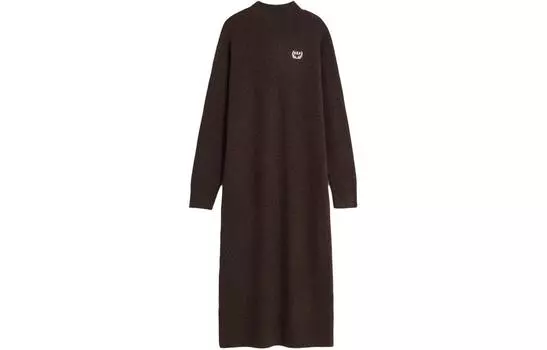 GAP Женское платье с длинными рукавами, цвет Black/Gray