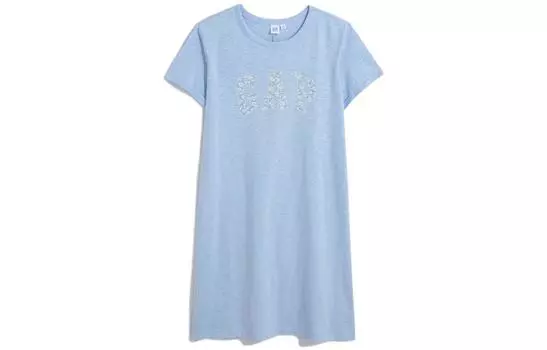 GAP Женское платье с шортами и рукавами, цвет Blue