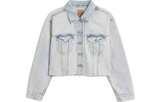 GAP Женское укороченное пальто, цвет Light Blue