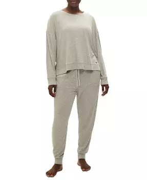 GapBody женские, 2 шт. Упакованный пижамный комплект для бега с длинными рукавами GAP, серый