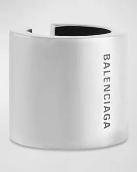 Гаражные каффы для ушей Balenciaga, цвет 0911 Antique Silver