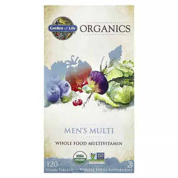 Garden of Life, MyKind Organics, мультивитамины для мужчин, 120 веганских таблеток