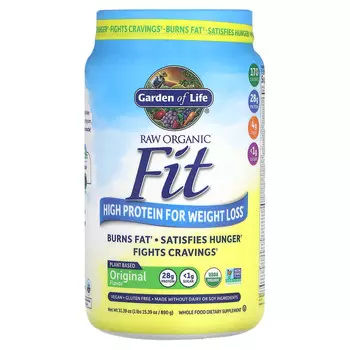 Garden of Life, RAW Organic Fit, высокое содержание протеина для снижения веса, оригинальный продукт, 890 г (31,39 унции)
