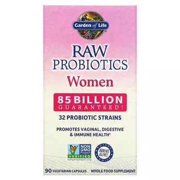 Garden of Life, RAW Probiotics, для женщин, 85 млрд, 85 вегетарианских капсул