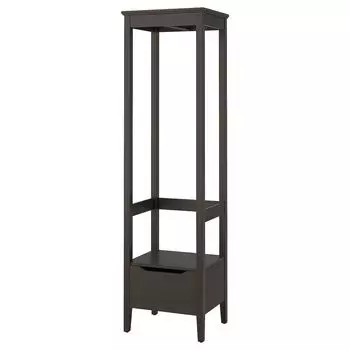 Гардероб, открытый, темно-коричневый застекленный, 59х211 см, IDANS IKEA