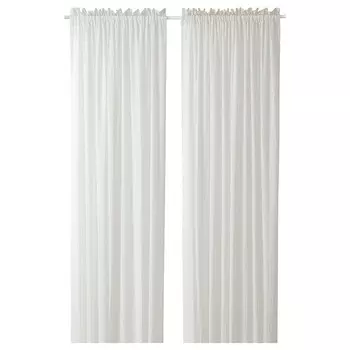 Гардина Ikea Munkbomal, 2 предмета, белый