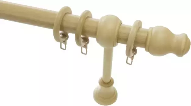 GARDINIA Карниз "деревянный карниз", 1 направляющая, фиксированный размер, 1 направляющая 200 см, 28мм, цвет natur