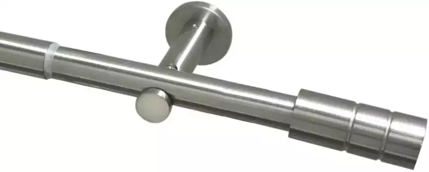 GARDINIA Карниз "Комплект карнизов металлический 22/25 мм", 1 направляющая, выдвижной, 1 направляющая 100–190 см, 25 мм, цвет edelstahlfarben