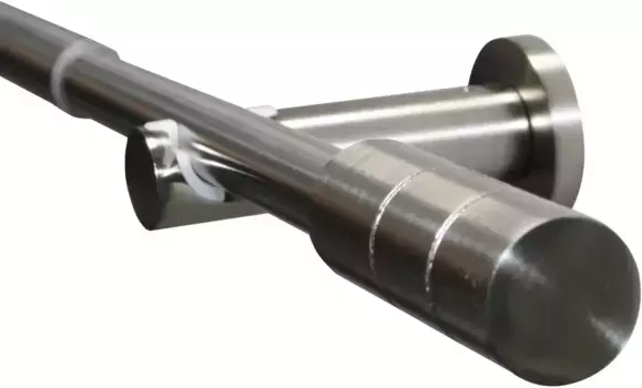 GARDINIA Карниз "комплект металлических карнизов", 1 направляющая, выдвижной, 1 направляющая 190–340 см, 19 мм, цвет edelstahlfarben