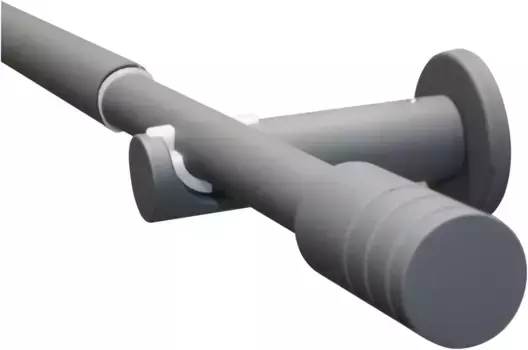 GARDINIA Карниз "Набор карнизов 16/19 мм", 1 направляющая, выдвижной, 1 направляющая 190–340 см, 19 мм, серый