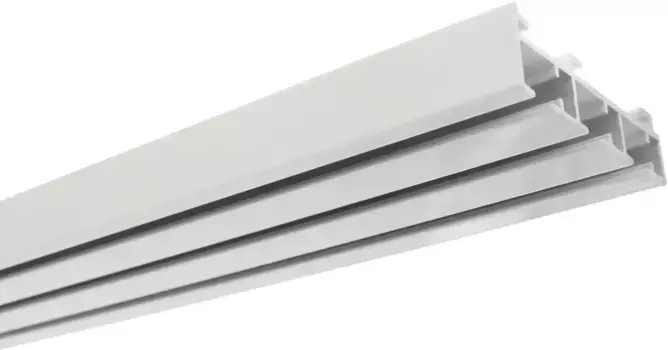 GARDINIA карниз "панельный карниз, 3-х направляющий", укорачиваемый, 3-х направляющий 210 см, белый