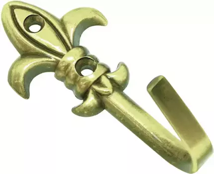 GARDINIA крючки для галстука "декоративные крючки (крючки для галстука) лилия", (2 шт.), для сбора и драпировки Л: 5,5 см, цвет messingfarben