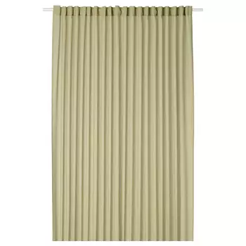 Гардинная штора, 1 шарф, светло-оливковый, 300х250 см, ROSENROBINIA IKEA