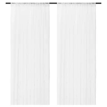 Гардинные шторы/пара, белые точки, 145х300 см, IRMALI IKEA