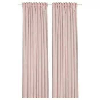 Гардинные шторы/пара, розовый, 145x300 см, SILVERLNN IKEA