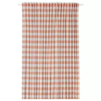 Гардины прозрачные, оранжевые бело-синие, 300х300 см, GLANSHAGTORN IKEA