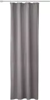 Гардины WOLTU (1 шт.) непрозрачные с рюшовой лентой для карниза, 130г/м легкая и мягкая штора блэкаут темно-серая 135х245 см, темно-серый