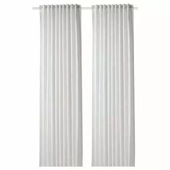 Гардины звукопоглощающие Ikea Gunnlaug 145х300, белый