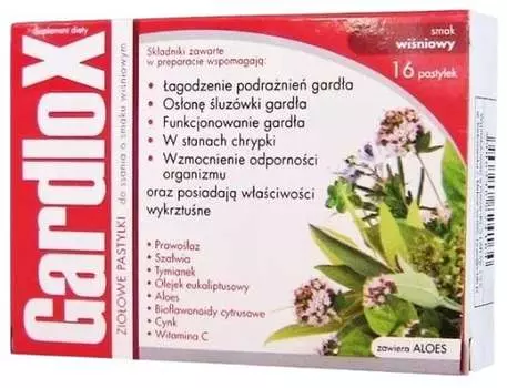 Gardlox, пастилки со вкусом вишни, 16 шт. Inna marka