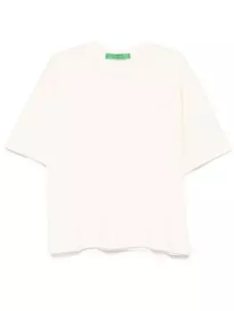 Garment workshop футболка с вышитым логотипом, нейтральный цвет