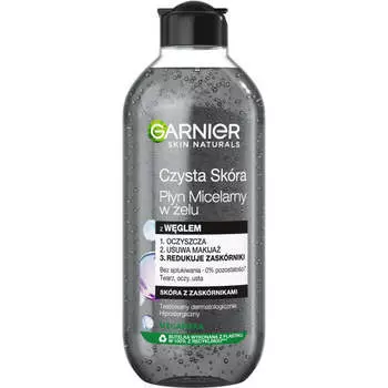 Garnier Мицеллярная жидкость Pure Skin в геле с углем 400мл