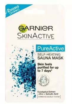 Garnier Pure, Активная самонагревающаяся глиняно-земляная маска для жирной кожи, 12 мл