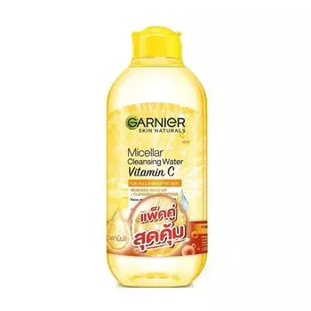 Garnier Skin Naturals Мицеллярная очищающая вода с витамином С, 400 мл, в двойной упаковке, Yellow