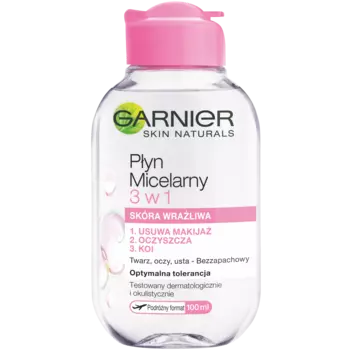 Garnier Skin Naturals Мицеллярная вода для лица 3в1 для чувствительной кожи, 100 мл