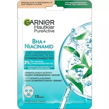 Garnier SkinActive Очищающая маска для лица с маслом чайного дерева и салициловой кислотой