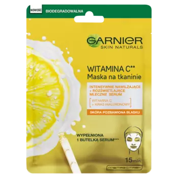 Garnier Vitamin C осветляющая тканевая маска для лица с витамином С, 28 г