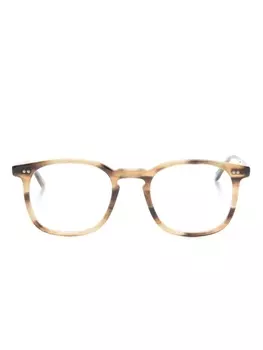 Garrett Leight очки Ruskin в квадратной оправе, коричневый