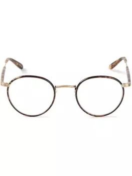 Garrett Leight очки в черепаховой оправе 'Wilson', коричневый