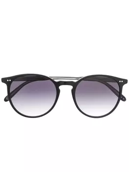 Garrett Leight солнцезащитные очки в круглой оправе, черный