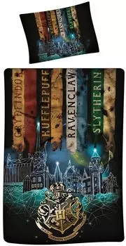 Гарри Поттер - Хогвартс - комплект постельного белья, двусторонний мотив, 135x200 и 80x80 BrandMac ApS