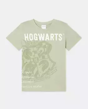 Гарри Поттер Хогвартс пижамная рубашка для мальчиков Cotton Juice, зеленый