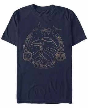 Гарри поттер мужская футболка с коротким рукавом ravenclaw learning wisdom line art Fifth Sun, синий