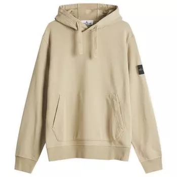 Гашетированный худи с запахом Stone Island, цвет desert