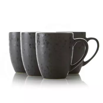 Gastro черная/темная кружка с ручкой, набор из 4 предметов 0,30 л/ч: 10 см Bitz, красочный/черный