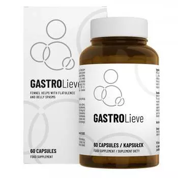 Gastrolieve, От вздутия живота, газов, плоского живота, 60 капсул. Inna marka