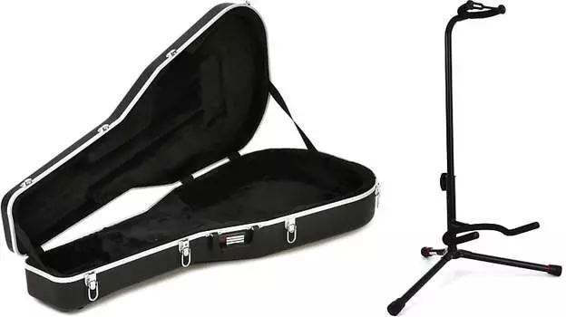 Gator Deluxe ABS Mold Case — комплект акустической гитары Dreadnought с каркасами Gator GFW-GTR-1000 Single Guitar Stand Gator + Gator Frameworks GC-Dread=1 GFW-GTR-1000=1
