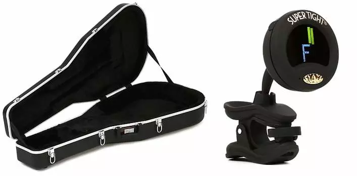 Gator Deluxe ABS Mold Case - Комплект акустической гитары Dreadnought с суперплотным хроматическим тюнером Snark ST-8 Gator + Snark GC-Dread=1 ST-8=1