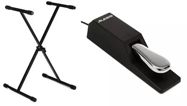 Gator Frameworks GFW-KEY-1000X Стандартная подставка для клавиатуры X-Style в комплекте с универсальной педалью сустейна Alesis SP-2 Gator Frameworks + Alesis GFW-KEY-1000X=1 ASP2=1