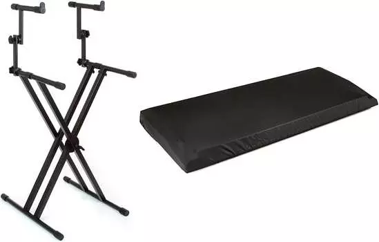 Gator Frameworks GFW-KEY-5100X Deluxe 2-уровневая подставка для клавиатуры X-Style в комплекте с чехлом для клавиатуры Gator GKC-1540 для 61-76-клавишных клавиатур Gator + Gator Frameworks GKC-1540=1 GFW-KEY-5100X=1