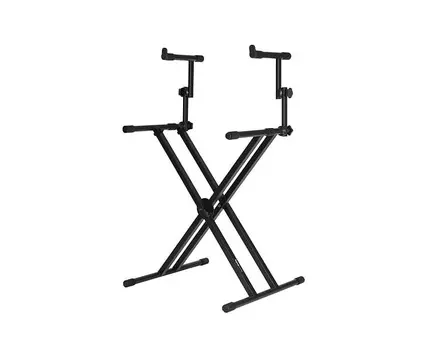 Gator Frameworks GFW-KEY-5100X Frameworks Двухъярусная подставка для клавиатуры в стиле «X» Frameworks GFW-KEY-5100X Frameworks Two Tier "X" Style Keyboard Stand