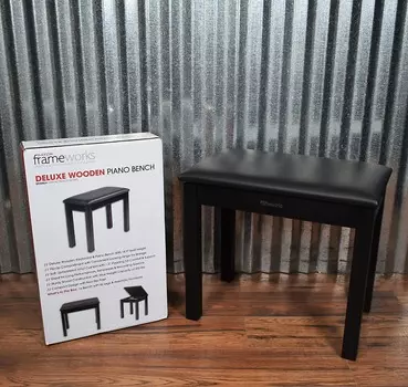 Gator Frameworks GFW-KEYBENCH-WDBKS Деревянная полка для хранения клавиатуры, черная