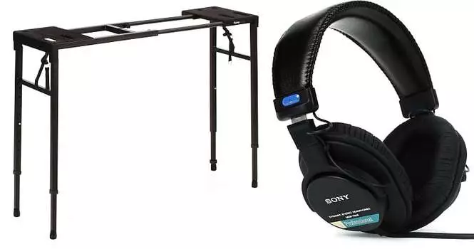 Gator Frameworks GFW-UTILITY-TBL Комплект настольной клавиатуры повышенной прочности с закрытыми профессиональными наушниками Sony MDR-7506 Sony + Gator Frameworks MDR7506=1 GFW-UTILITY-TBL=1